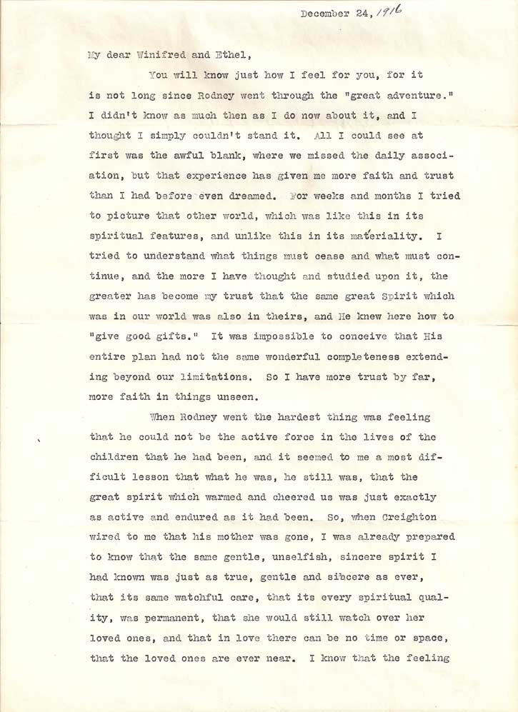 Letter from Susan Stokes pg1