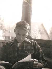 David on the screened porch