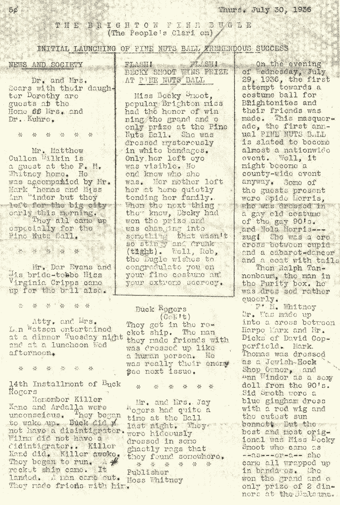 Brighton Pine Bugle 30 Jul 1936